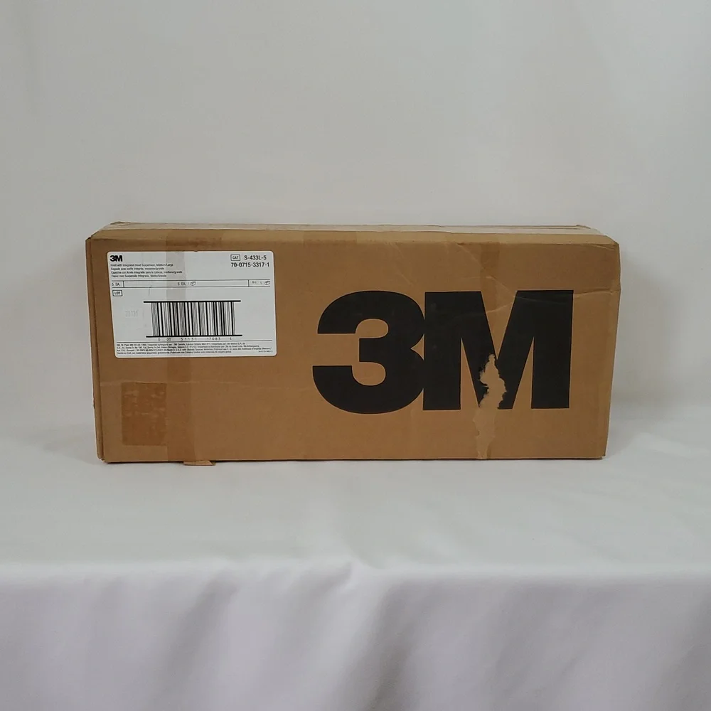 3M 00051131170834 Versaflo S-433L-5 Hooded Full Face Mask ~ 5 pcs ~ White